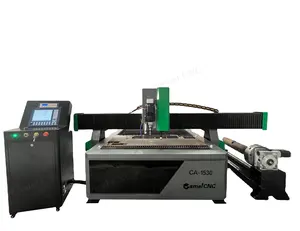 Certificazione piastra metallica Cnc Plasma usato Cnc 4th rotary axsi 1530 macchine da taglio al Plasma con testa di foratura