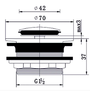 1 حوض الاستحمام انقر فوق النفايات - Product Image 3