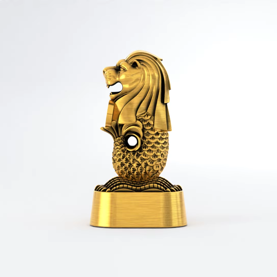 Metal-Merlion-Statue-Custom-