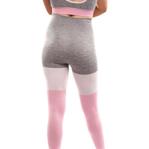 Leggings Senza Cuciture Graca - Grigio con Rosa e Bianco - Product Image 1