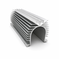 Dissipateur thermique en aluminium extrudé à base incurvée, ailettes denses, refroidissement passif pour onduleur de puissance, équipement laser, servomoteur, OEM ODM