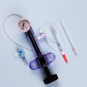 Tianck forniture mediche un tipo di curva A sinistra PTCA chirurgia PCI vaso sanguigno dilatazione palloncino dispositivo di gonfiaggio