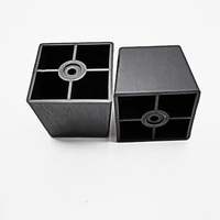 Pieds de canapé carrés en plastique 52x50mm pour canapés, pieds en plastique pour meubles