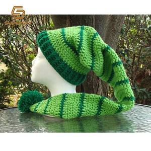 Chapeau d'<span class=keywords><strong>elfe</strong></span> au crochet, chapeau d'<span class=keywords><strong>elfe</strong></span> de Noël, chapeau d'<span class=keywords><strong>elfe</strong></span> rayé rouge - Product Image 5