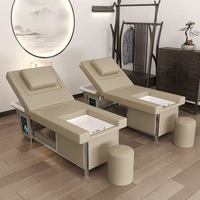 Lit de lavage de cheveux électrique pour salon, avec massage, thérapie thaïlandaise, traitement du cuir chevelu, spa capillaire et lavabo intégré