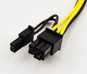 Cable de alimentación GPU personalizado, PCI-E, 6 pines, macho a PCI-E, 8 pines (6 + 2), Cable de fuente de alimentación de tarjeta gráfica macho, 16AWG, 30CM - Product Image 4