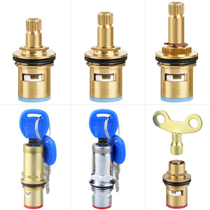 Válvula de Cerámica de Apertura Rápida y Enfriamiento Individual con Bloqueo Antirrobo para Grifo de Agua Fría y Caliente, Cartuchos para Grifo de Lavabo - Product Image 1