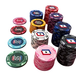 Jetons de poker en céramique WPT 10g, jetons de casino professionnels personnalisés 39mm 43mm, pièces de jeu en gros pour clubs de jeu - Product Image 3