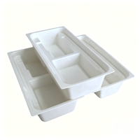 Barquette d'emballage intérieure compostable pour smartphone, en pulpe blanche, pour accessoires de téléphonie mobile