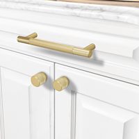 Poignée de meuble de cuisine en or brossé moleté, poignées et boutons de luxe pour armoire et meubles