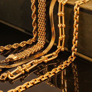 Gelang Rantai Cuban Berkualitas Tinggi Tahan Air Lapis Emas 18K PVD Baja Tahan Karat Perhiasan Wanita Hadiah - Product Image 5