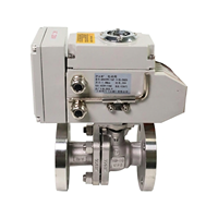 Vanne à boisseau sphérique à double bride en acier inoxydable à commande électrique 220V pour eau, huile, gaz