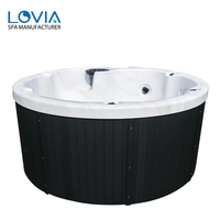 Bain à remous rond LOVIA en promotion, spa Jacuzzi Balboa, baignoire hydromassante extérieure, bain à remous rond écoénergétique pour 5 personnes