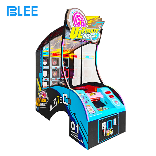 BLEE Coin Operated Metal Arcade Game Machine with 1 Year Warranty English Support for Ultimate Disc Throwing & Lottery Games