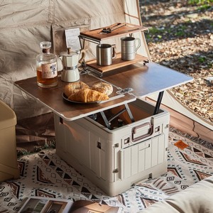 Foldable <b>Plastic</b> Outdoor Camping & Car Storage Box-Large Capacity Multi-Functional Organizer - Product Image 4