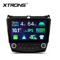 Estéreo para Auto Android de 10.1 Pulgadas, 4+64GB, para Honda Accord 2003-2007, Volante a la Izquierda, Pantalla Táctil IPS, 4G, DSP, CarPlay, Android Auto, RDS, CE-XTRONS