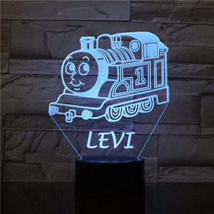 <span class=keywords><strong>Thomas</strong></span> Little Train conçoit une lampe optique 3d adorable lampe cadeau pour enfants 7 couleurs clignotant led veilleuse pour enfants cadeau - Product Image 5