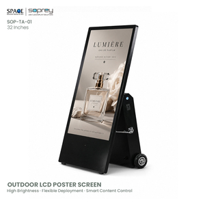 Pantalla LCD Portátil para Publicidad Exterior de 32 Pulgadas, Pantalla Digital para Carteles Publicitarios para Comercios Minoristas SOP-TA-01 Pantalla LCD Portátil para Exterior de 32 Pulgadas - Product Image 1
