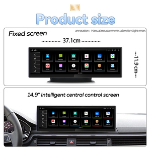 14.9 Inch 8 Core Mtk 8 + 256G Xe <span class=keywords><strong>GPS</strong></span> <span class=keywords><strong>Navigation</strong></span> Carplay Màn Hình Cho Audi A4 B9 2017 2019 Tự Động Đa Phương Tiện Đài Phát Thanh - Product Image 5