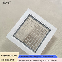 Grille de ventilation double couche en alliage d'aluminium, réglable, design moderne pour climatisation centrale, cuisine et bureau
