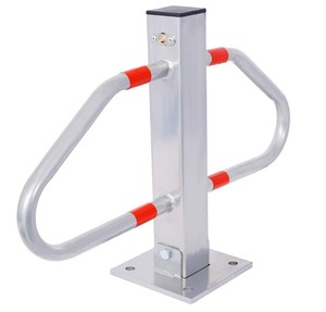 Sistema de estacionamiento manual para coches, poste gris, bloqueo de estacionamiento metálico para garaje y aparcamiento con llave - Product Image 1