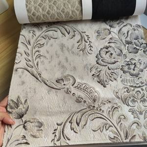 Textil de lujo para el hogar Color beige Celosía Gris claro Floral Jacquard Tapicería y <span class=keywords><strong>tela</strong></span> de cortinas bordadas - Product Image 5