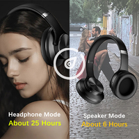 Casque DOQAUS Vogue5 CE ROHS bleu, sport, jeu, haut-parleur 2 en 1, écouteurs sans fil, casque de jeu supra-auriculaire