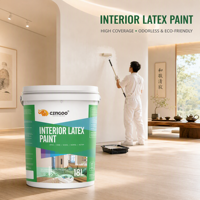 Peinture murale intérieure à l'émulsion de latex 18L, résistante aux rayures, anti-moisissure, antibactérienne, séchage rapide, revêtement couleur personnalisée pour la construction