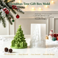 NEUHEIT 3D-Weihnachtsbaum-Silikonform für Kerzen, Einweg, Spülmaschinenfest, für Weihnachtsdekorationen