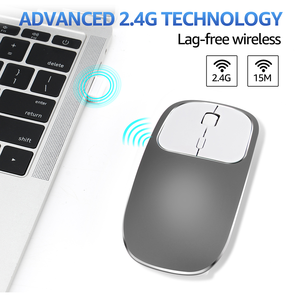 เมาส์ไร้เสียงตามหลักสรีรศาสตร์ เมาส์คลิกเงียบ เมาส์ไร้สายแบบชาร์จได้ เมาส์ USB Type-C สำหรับคอมพิวเตอร์ โน้ตบุ๊ก แล็ปท็อป พีซี - Product Image 2