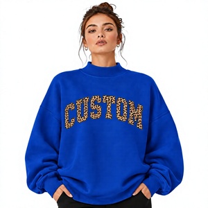 Sudadera de Alta Calidad para Mujer, Talla Grande, Color Sólido, Cuello Alto, Ecológica, Ligera, Hecha a Medida, para Otoño e Invierno - Product Image 1