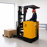 Chariot élévateur électrique à grande portée pour la manutention de palettes en entrepôt et le stockage en rayonnage