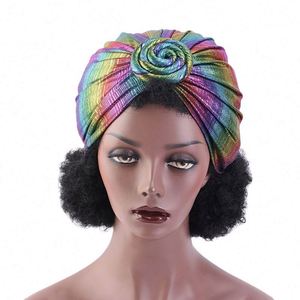 Turbante Anudado de Diseño para Mujer, Pañuelo Elástico de Poliéster, Diadema Multifuncional Colorida para Exteriores, Venta al por Mayor - Product Image 6