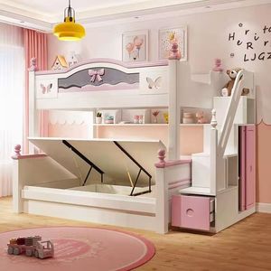 <span class=keywords><strong>Lit</strong></span> superposé en bois pour enfants, fabriqué en Europe, avec tiroirs et <span class=keywords><strong>lit</strong></span> <span class=keywords><strong>gigogne</strong></span> double - Product Image 4