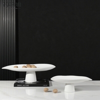 Foliaceous plateau de luxe ornement en céramique blanche plateau de service pour la décoration de la maison ou du mariage quantité minimale de commande 100 pièces