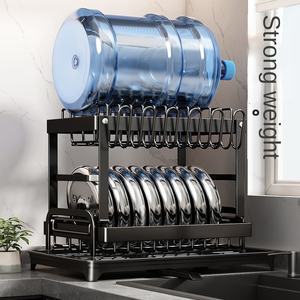 رف تخزين معدني للمطبخ من طبقة واحدة عابر للحدود سهل التركيب حوض قابل للطي سلة أطباق ورف أطباق - Product Image 4