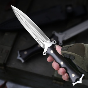 มีดพกพาอเนกประสงค์แบบปรับแต่งได้ ใบมีดสแตนเลส ด้ามไม้ฮอร์นอีโบนี สำหรับงานอุตสาหกรรม EDC DIY OEM - Product Image 5