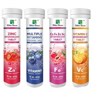 Augengesundheits-Nahrungsergänzungsmittel Brausetabletten mit Calcium, Eisen, Zink und <span class=keywords><strong>Vitamin</strong></span> C für Erwachsene und Jugendliche zur Verbesserung der Sehkraft, Orangengeschmack, 20 Tabletten - Product Image 6