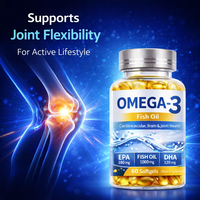 Capsules d'huile de poisson Oméga 3 à formule personnalisée OEM, prix d'usine, haute puissance EPA DHA 33/22 50/25, complément alimentaire