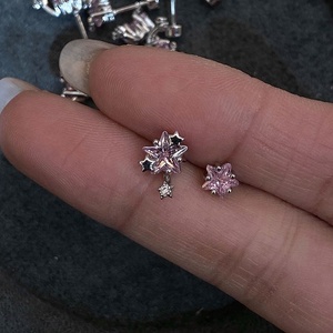 Asymmetrical Star Stud Earrings <b>for</b> <b>Women</b> Sculptural Exaggerated Geometric Trendy Party 14K Gold Plated Custom Made Stainless - Product Image 1