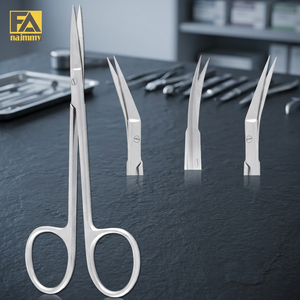 Ciseaux Iris Angulaires Gauches Manuels, Instrument Chirurgical Certifié CE Classe I, Utilisation en Chirurgie Générale, Qualité Supérieure - Product Image 2