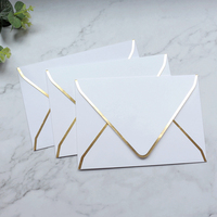 Enveloppe en papier blanc et or de taille personnalisée à prix d'usine pour correspondre aux enveloppes en papier de conception de luxe d'invitation de papier/acrylique