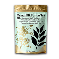 JAYHOO OsmanBlk Fusion Tea 30 Kantong Teh Celup Campuran Teh Hitam Beraroma Osmanthus Alami dengan Infus Bunga Teh Herbal Aromatik Premium