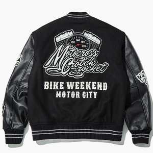 MOQ 10 pezzi, Giacca Bomber Varsity Baseball Streetwear in Pelle PU Personalizzata con Ricamo Patchwork, Taglie Forti, Invernale, Vintage - Product Image 2
