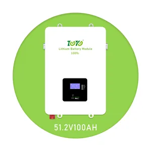 TOYO 48V 100ah Wall-mounted Solar Battery Home Lithium Ion Lifepo4 Batteries Solar Storage Supplier Price