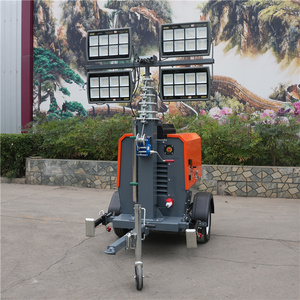 Tour d'éclairage mobile avec réservoir de carburant de <span class=keywords><strong>100</strong></span> L, moteur Kubota de 3,5 kW, 400 W*4 LED, station d'éclairage remorquable - Product Image 2