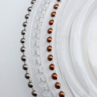 LANGXU plaques classiques de luxe pour décoration de mariage design à bulles or argent clair moderne et rond