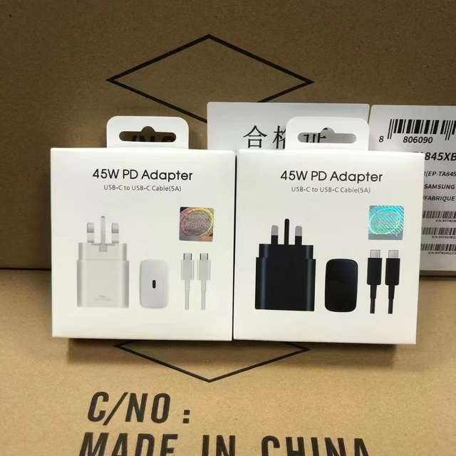 HYTO Wholesale 45W PD USB C Adapter EU US Type-C Super Fast Chargers for Samsung Galaxy S24 S23 S22/S22 Ultra S21 Ultra NOTE 20