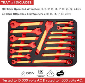 Descuento promocional herramienta de taller profesional 1000V VDE 50PC VDE herramienta aislada maleta con ruedas - Product Image 4