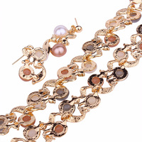 Vente directe d'usine, collier et boucles d'oreilles en imitation perle, très vendus en Europe et aux États-Unis, style tendance